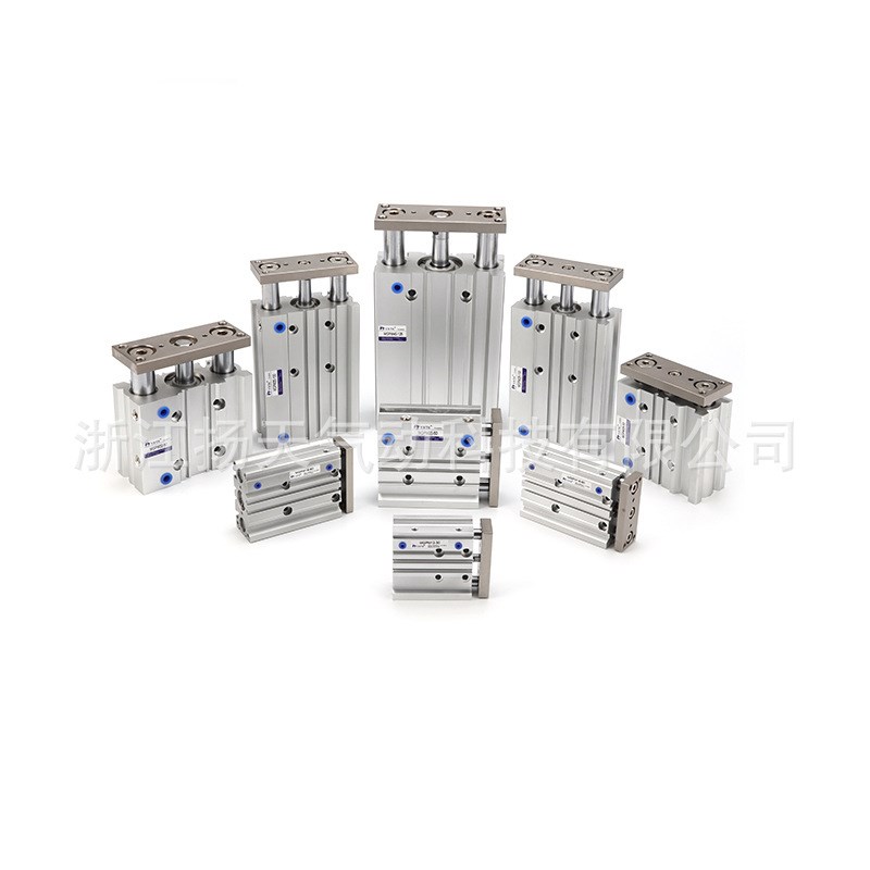MGPM100三轴三杆气缸薄型带导杆系列双作用带磁环长行程大推力