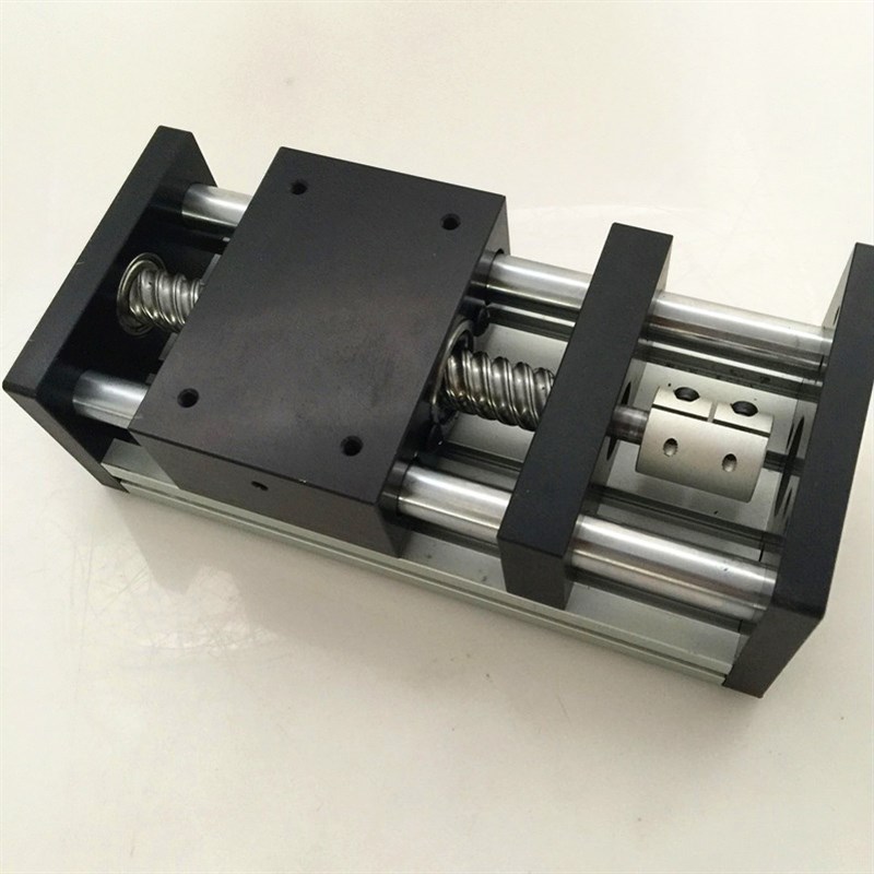 【欧邦】双轴滚珠丝杆导轨滑台有效行程1001204丝杆42步进电机