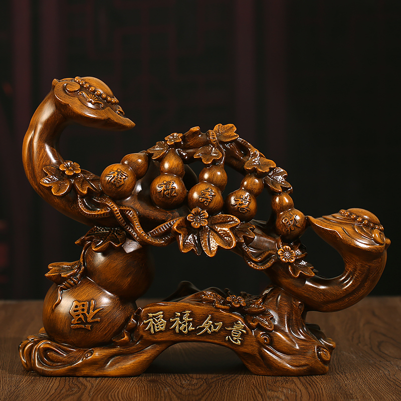 招财如意五福临门葫芦摆件乔迁新居礼品客厅电视酒柜办公室装饰品