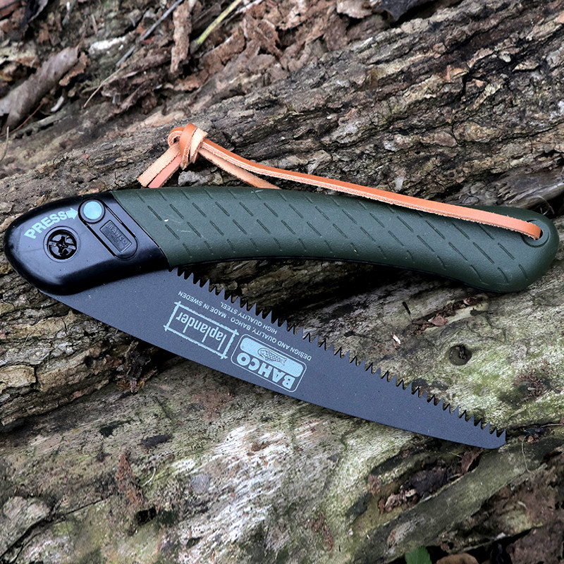 野人bushcraft 户外野营瑞典百固396LAP折叠锯便携园林锯子木工锯
