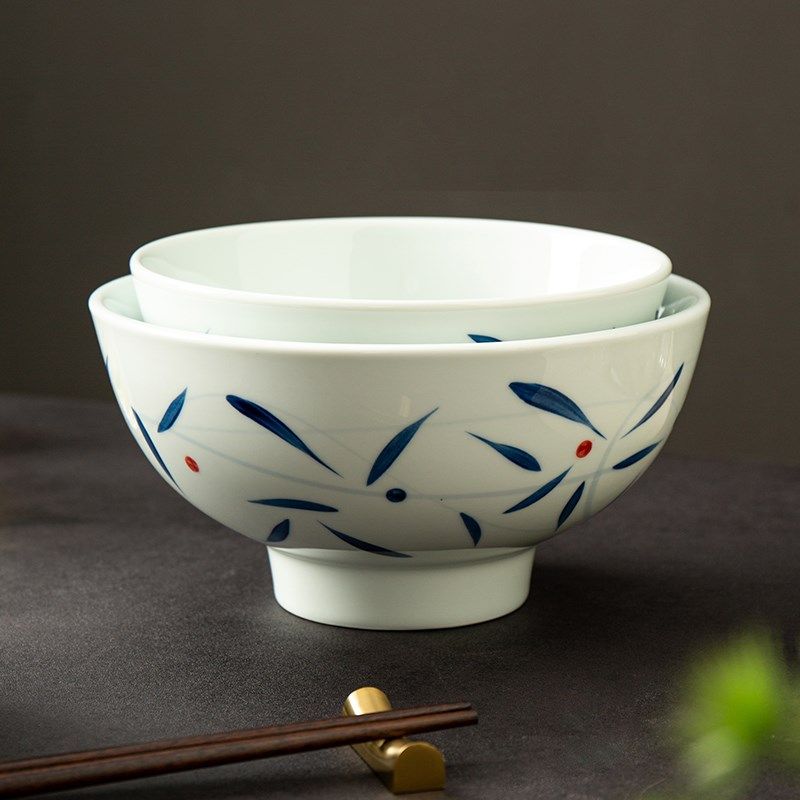 汤碗川湘菜馆小炒黄牛肉辣椒炒肉碗特色餐具私房菜青花面碗陶瓷碗