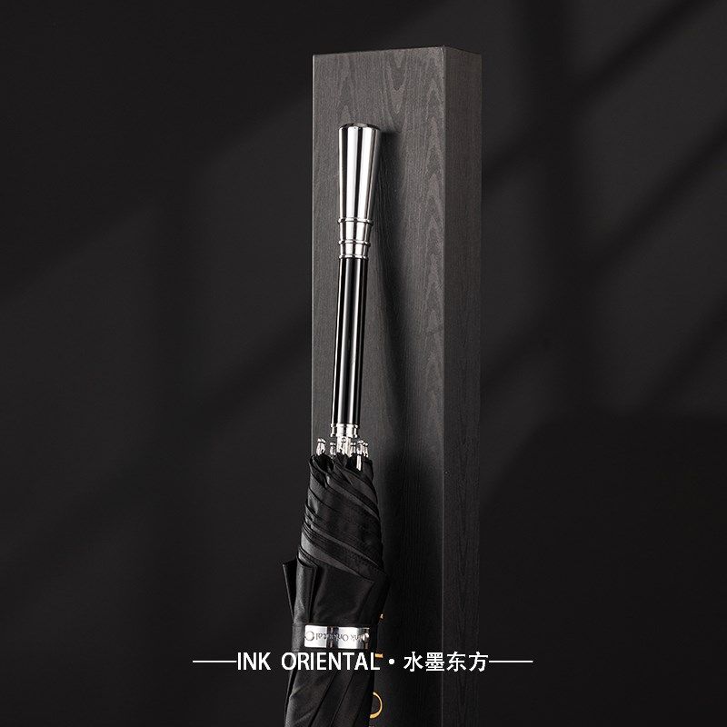 商务权杖长柄雨伞男士高档英伦复古直杆伞加大双人防风定制LOGO