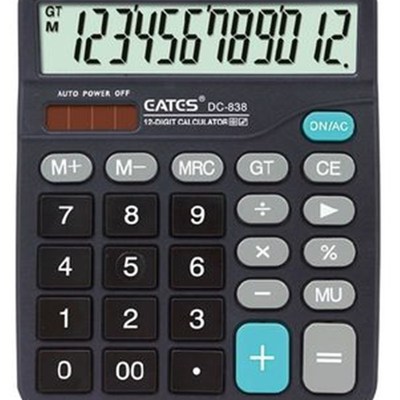 商务太阳能办公计算机伊达时A-838超大桌面大屏幕双重电源计算器