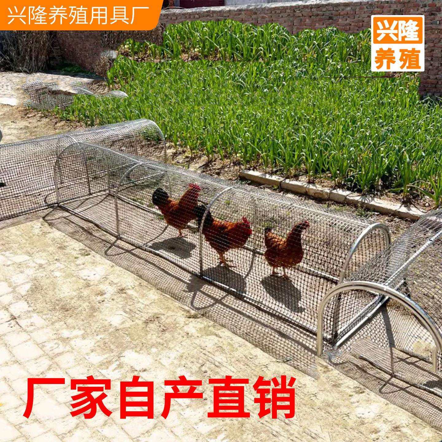 折叠式鸡笼子跑道隧道家用室外大号型塑料加厚养走地鸡围栏网