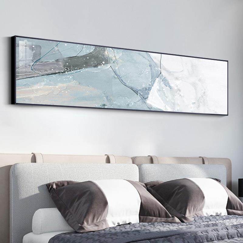 北欧文艺后现代横版装饰画客厅卧室床头抽象挂画民宿公寓墙面壁画