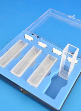 盒装玻璃比色皿751/72-1m0m*4只装OZE/烧结熔融一体带盖2海门实验