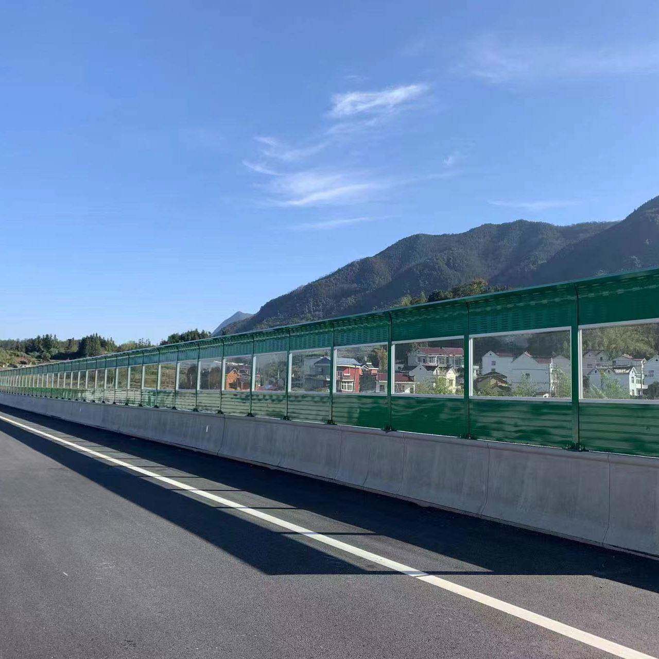 障地音板吸音墙百叶孔设备声屏障高架桥铁路金隔属隔音工441屏降