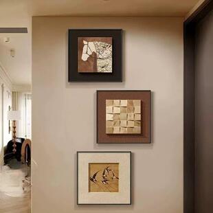 法式中古古风入户玄关HLT-508装饰画到成功壁画复马高级感客厅画