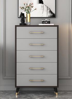 fLE北欧五斗柜轻奢卧室储物简约现代客厅灰色多层收纳极简意式五