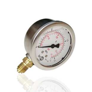 供泰科斯tecsis不锈钢压力表耐震振充油注液径向YBN63 25MPa G1/4