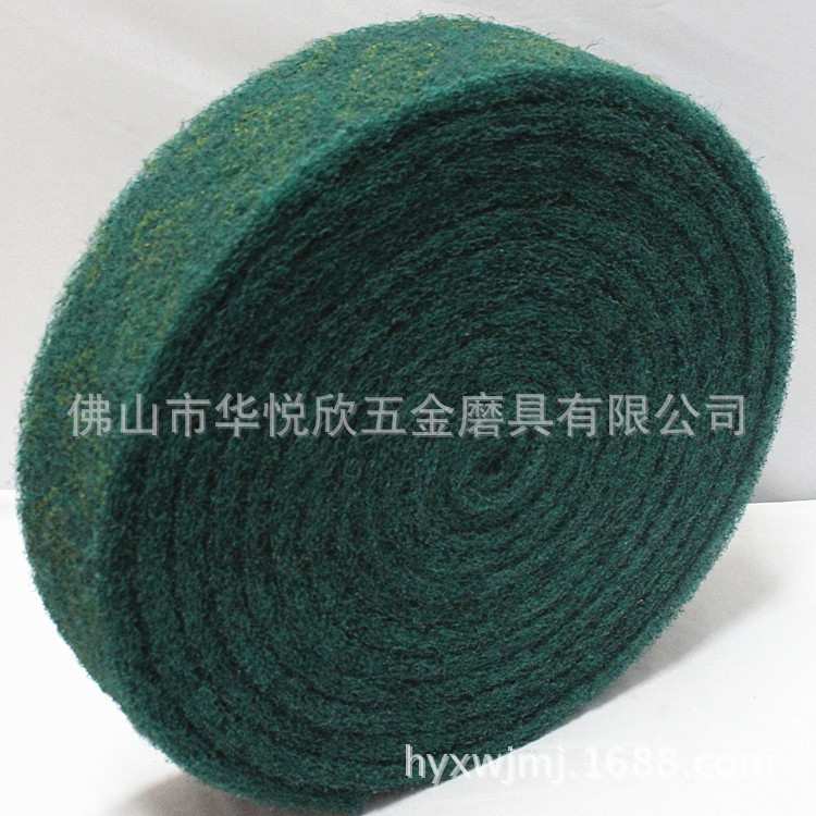 8698尼龙卷7.3米X76mm绿色工业百洁布菜瓜布不锈钢拉丝毛刺除锈