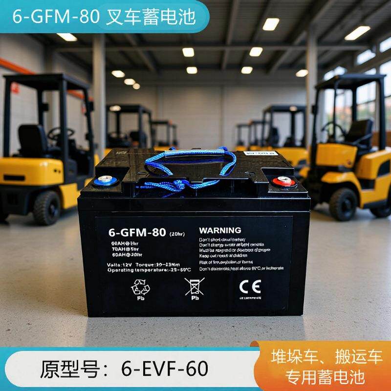 中力6GFM80蓄电池6EVF60托盘搬运车叉车地牛车12V75AH电瓶