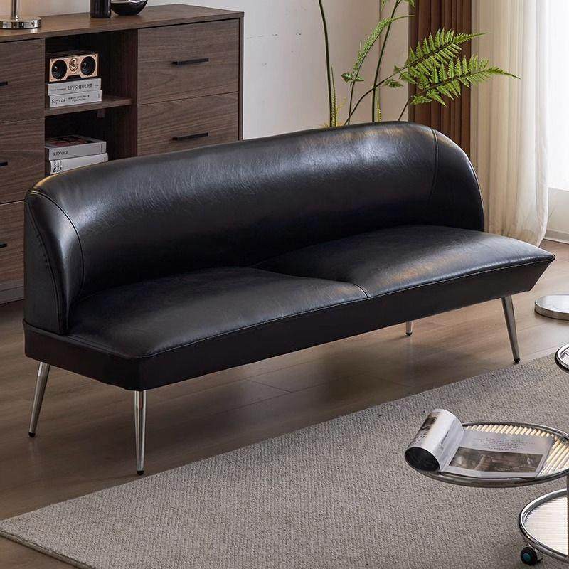 网红复古沙发小户型公寓客厅轻奢简约黑色油蜡皮服装店双人小沙发,电子元器件市场,其它元器件,淘宝优惠券,粉丝福利购,淘宝优惠卷