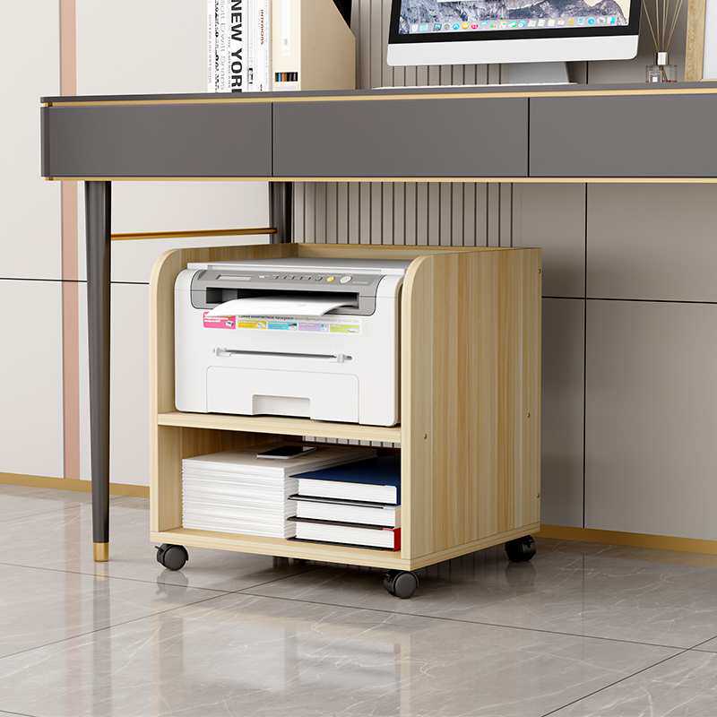 桌下打印机置物架主机托架储物柜收银台扫描仪复印机架子