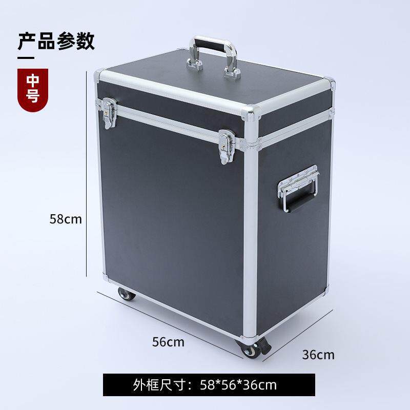 铝合金台式电脑拉杆箱主机显示屏运输行李箱子航空周转箱带锁