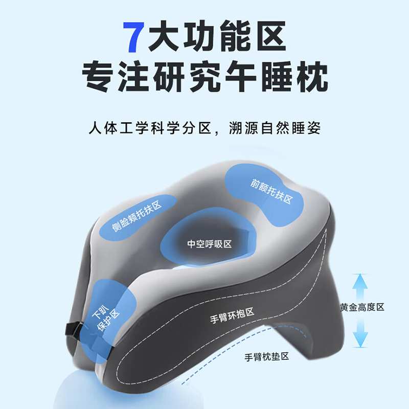 办公室午睡枕工位趴睡枕小学生午睡趴趴枕头儿童睡觉抱枕仰睡图片