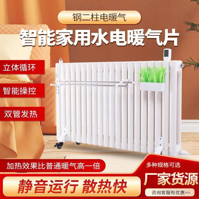 加水电暖器钢制水循环智能注水电加热取暖器家用智能遥控电暖器