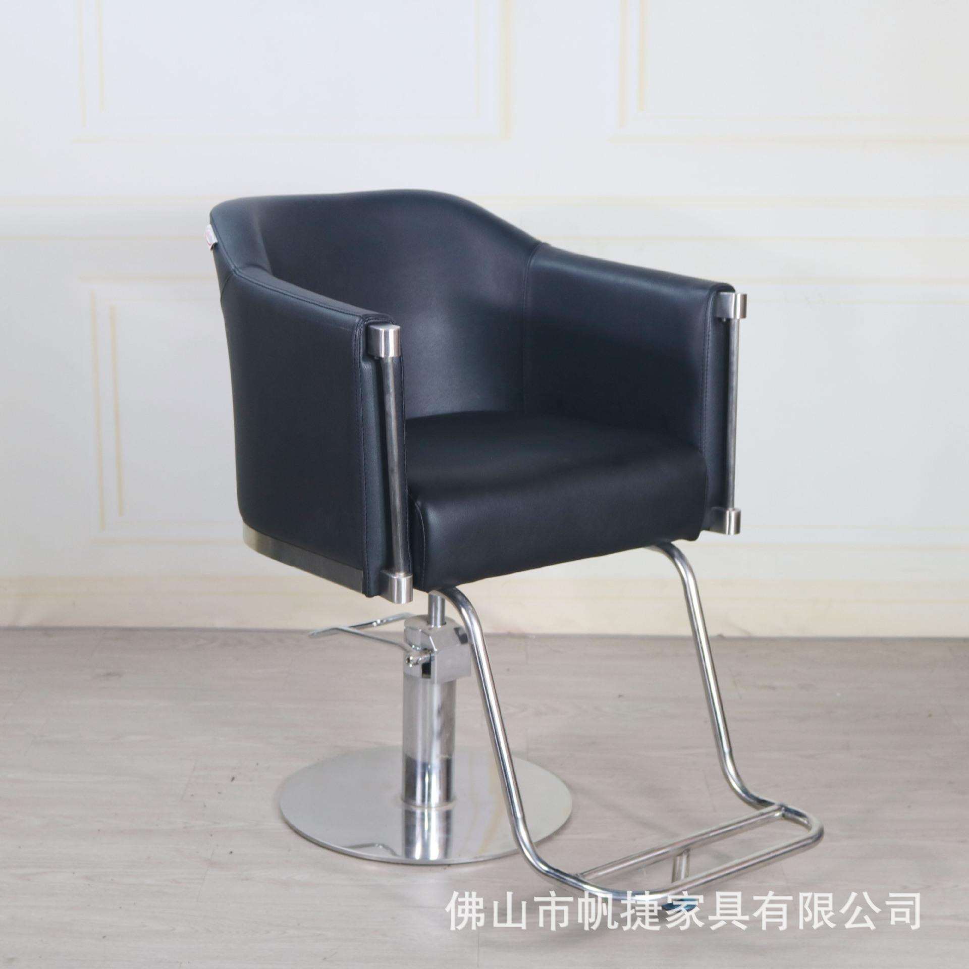 复古欧式美发理发椅外贸发廊可放倒旋转升降美式油头剪发理容椅