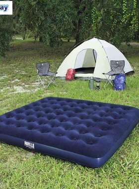 Bestway67004双人特大充气床垫户外休闲充气床透气植绒床垫