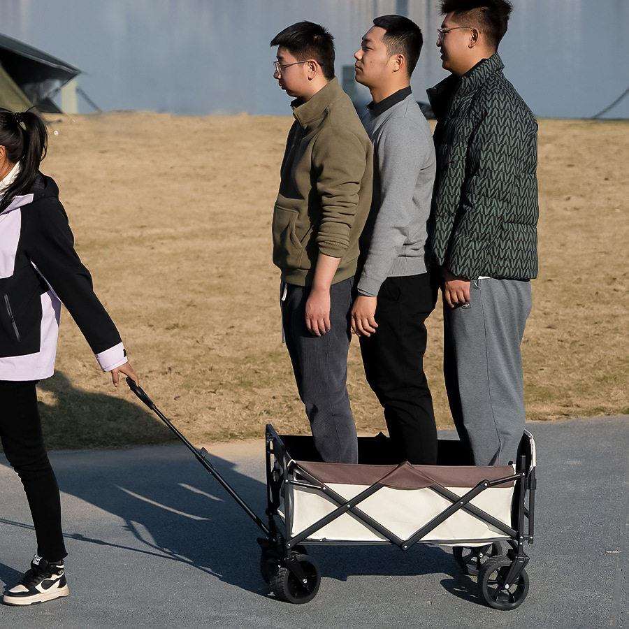 景宜强承重露营车折叠野营手推车户外便携野外营地车手拉车跨境