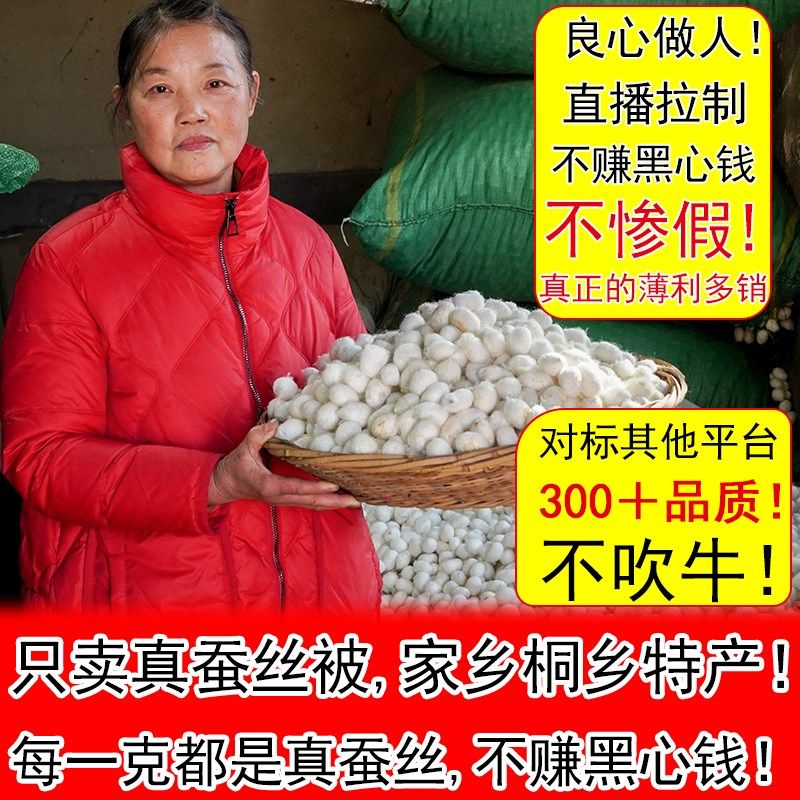 【高品质 正宗!】桐乡纯手工100%柞蚕丝被 冬被夏凉被 假一罚十!