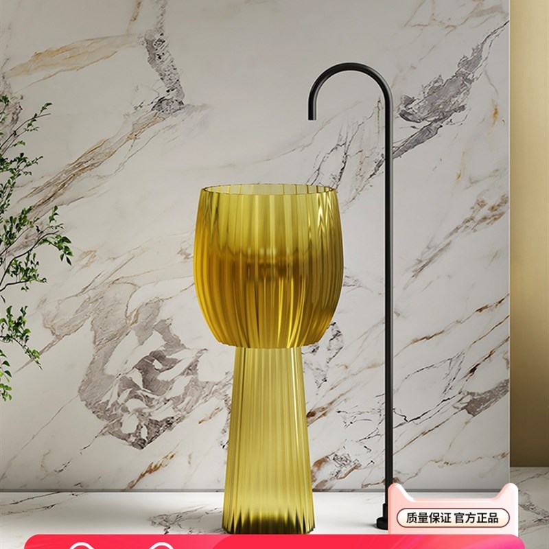MonBLari琬宝丽高奢透明立柱盆新款洗手盆网红家用酒店 MR-TZ1503