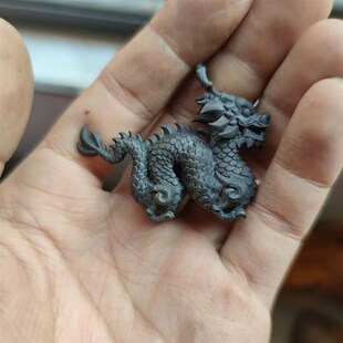 中国龙车内摆件迷你祥龙全铜龙摆件招财生肖青龙书房办公室装 饰品