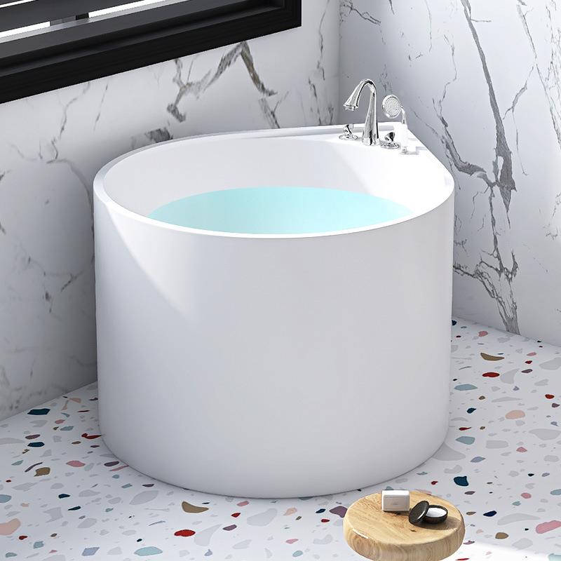 圆形浴缸小户型日式minibathtub0.911.1米亚克力一体浴池