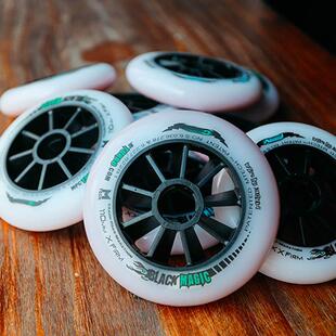 老A轮滑MPC黑魔法速滑轮双硬度比赛轮竞速轮专业轮子红魔法