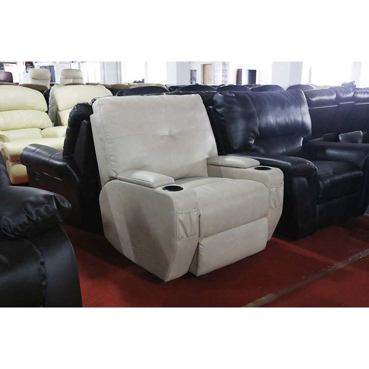 私人影院功能可躺功能白色皮沙发安吉椅盟安吉沙发