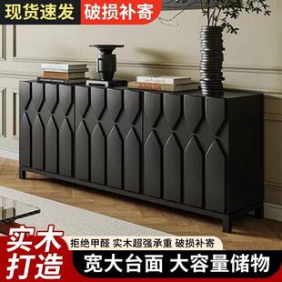 餐边柜北欧现代轻奢收纳储物柜实木入户玄关柜装饰柜阻断柜客厅
