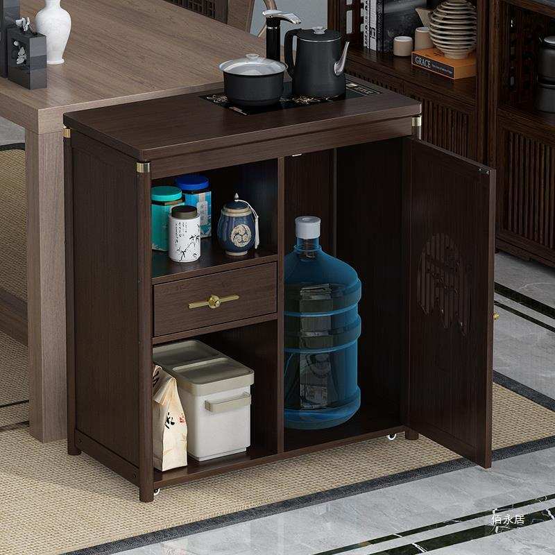 网红茶柜茶车可移动茶台烧水壶一体茶具干泡小茶桌餐边柜水桶茶水