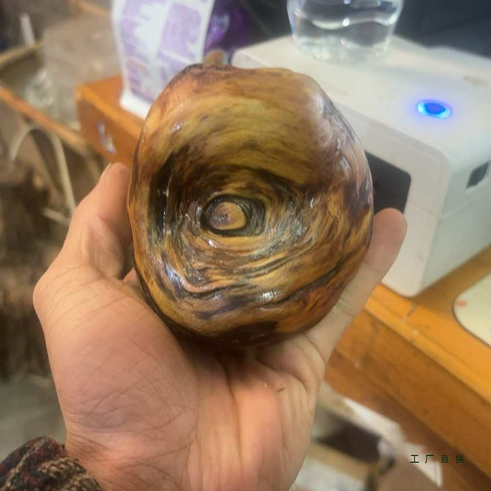 松天木根雕摆琥枯木明然原木风化木珀木土沉香文玩手把陈化料绢花