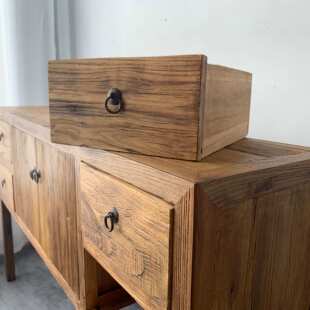 老榆木玄关柜新中式边柜实木条几靠墙风化家具高脚门厅玄关桌