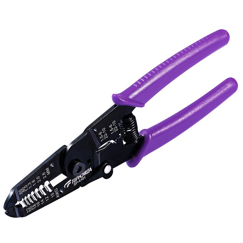 拓伏锐SP-4101精密剥线钳5合1电工剥线钳剪剥压线7英寸0.6-2.6mm