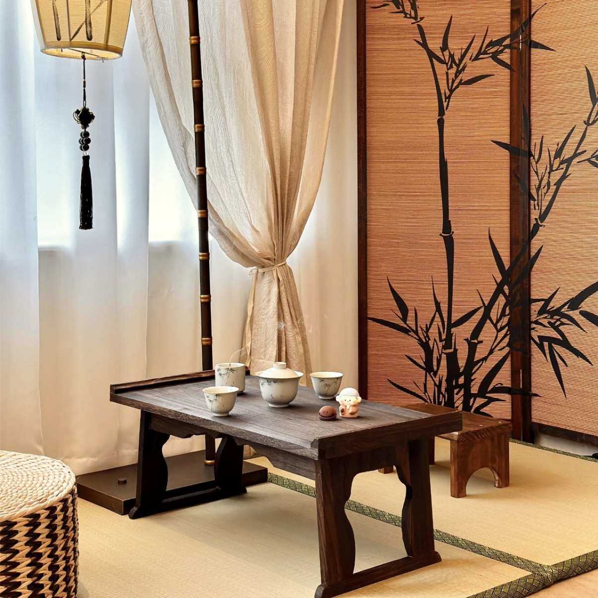 实木折叠飘窗桌榻榻米桌子阳台小茶几和室喝茶炕桌禅意供桌子经桌
