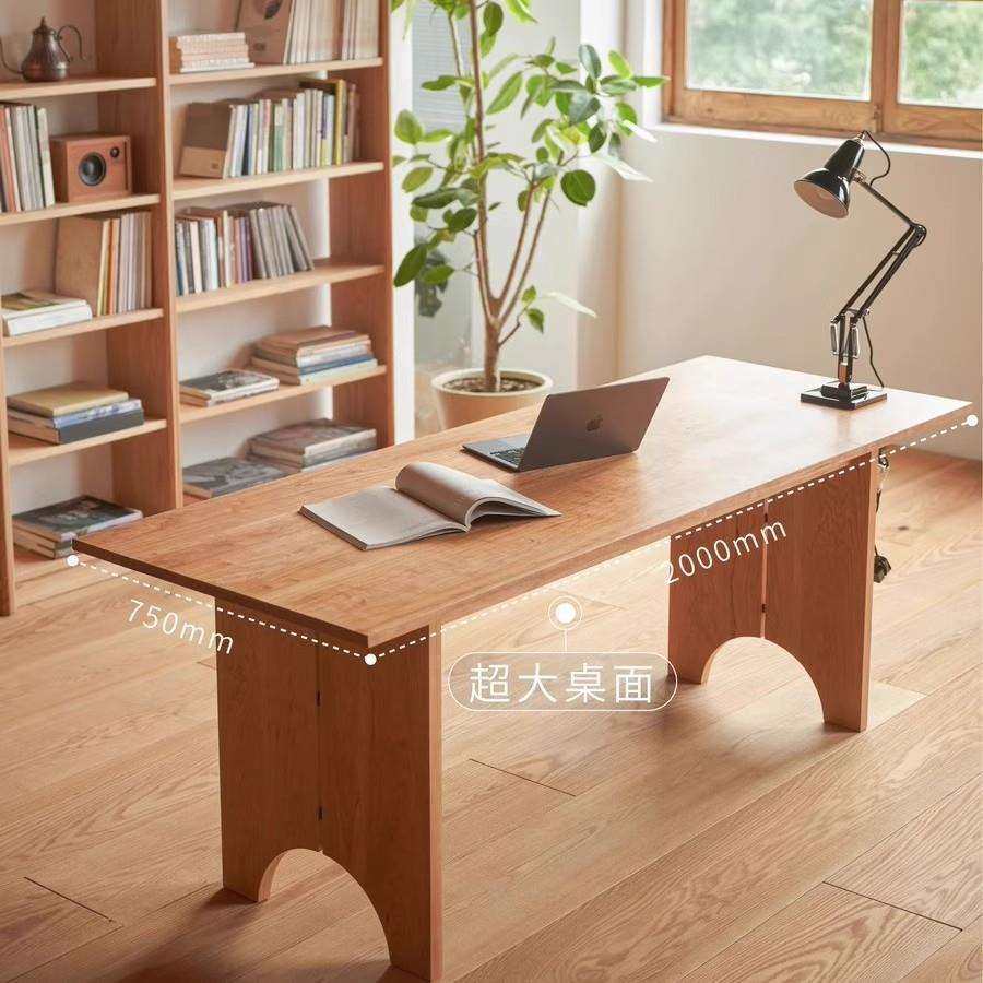 北欧简约原木书桌家用白蜡木实木餐桌客厅创意极简长条桌子工作台,电子元器件市场,其它元器件,淘宝优惠券,粉丝福利购,淘宝优惠卷