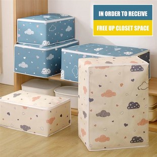 New Clothing Organizer Storage Bag Folding Non Woven Clear W