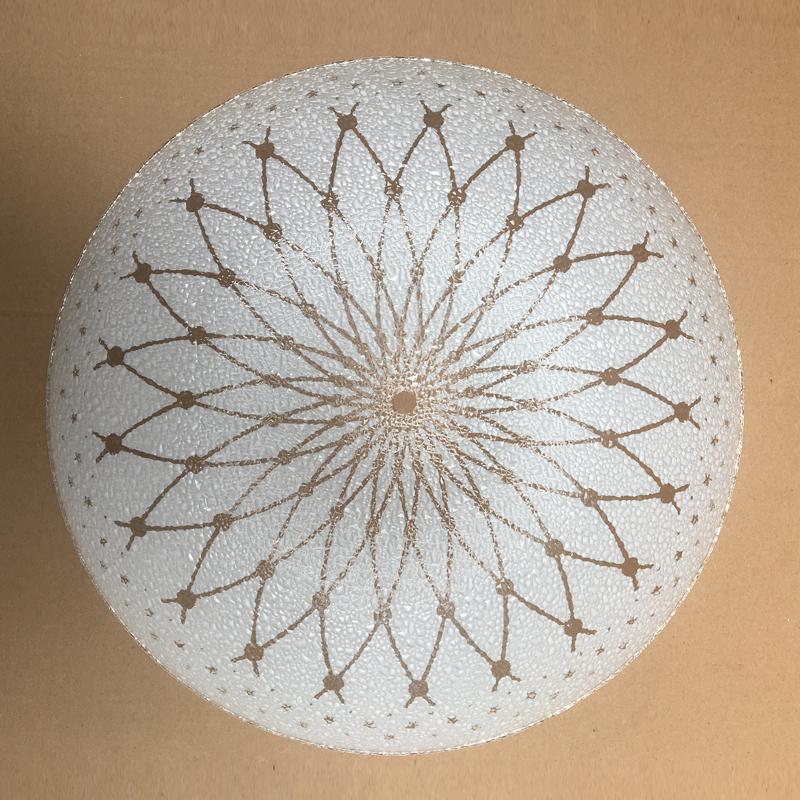 现代吸顶灯灯罩磨砂玻璃外壳罩欧式吸顶灯壳透明琉璃灯罩透光罩