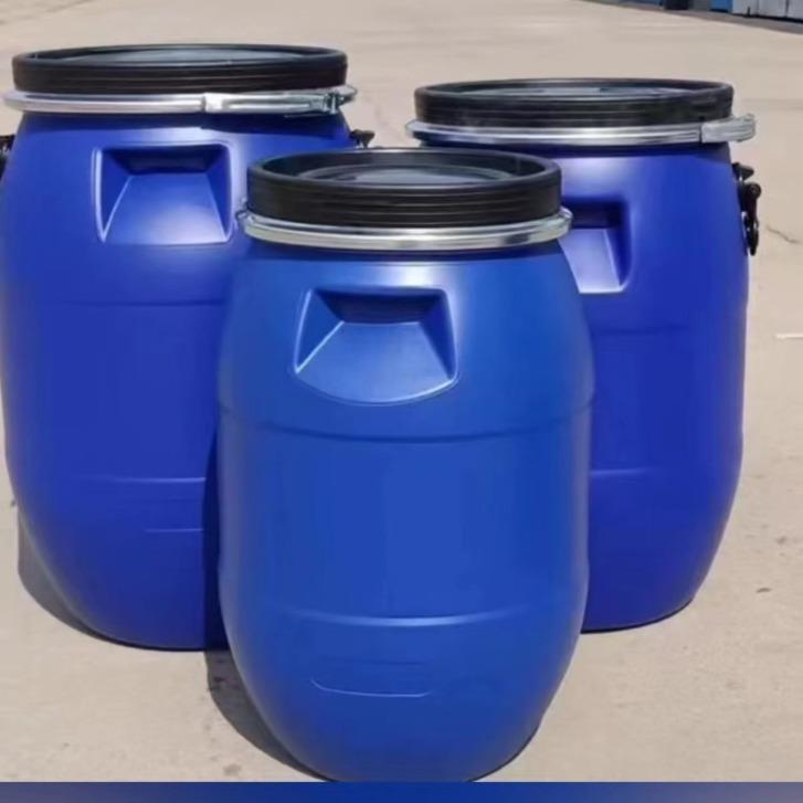 厂家直供30L塑料法兰桶50L/60L化工抱箍桶废液铁箍桶