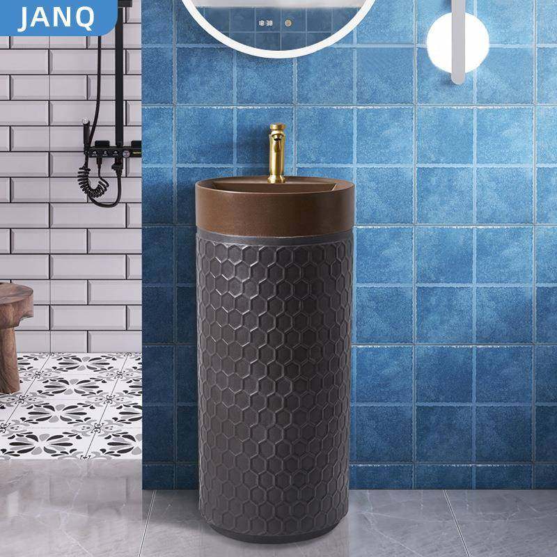 立柱式艺术盆阳台落地一体式洗手池小户型公寓别墅卫生间洗脸池,畜牧/养殖物资,畜牧/养殖器械,淘宝优惠券,粉丝福利购,淘宝优惠卷