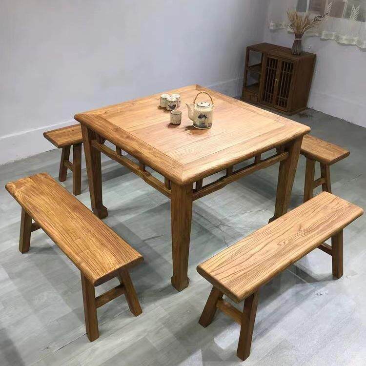 家用实木餐桌椅正方形桌子新中式仿古八仙桌家具吃饭桌简约小方桌