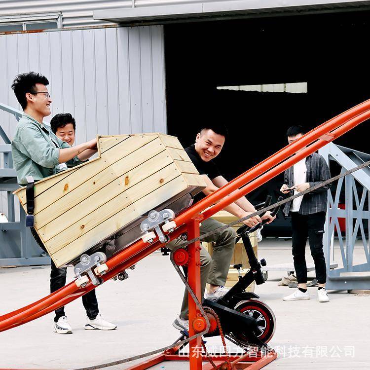 网红打卡引流道具坑爹过山车户外大型游乐设备铁艺轨道人力过山车