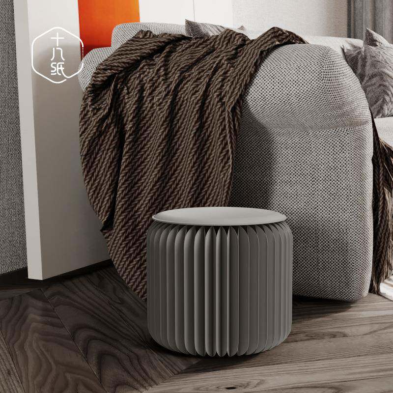 创意雾霾灰小坐折叠圆凳子休闲个性茶几家用隐形设计车载凳家具