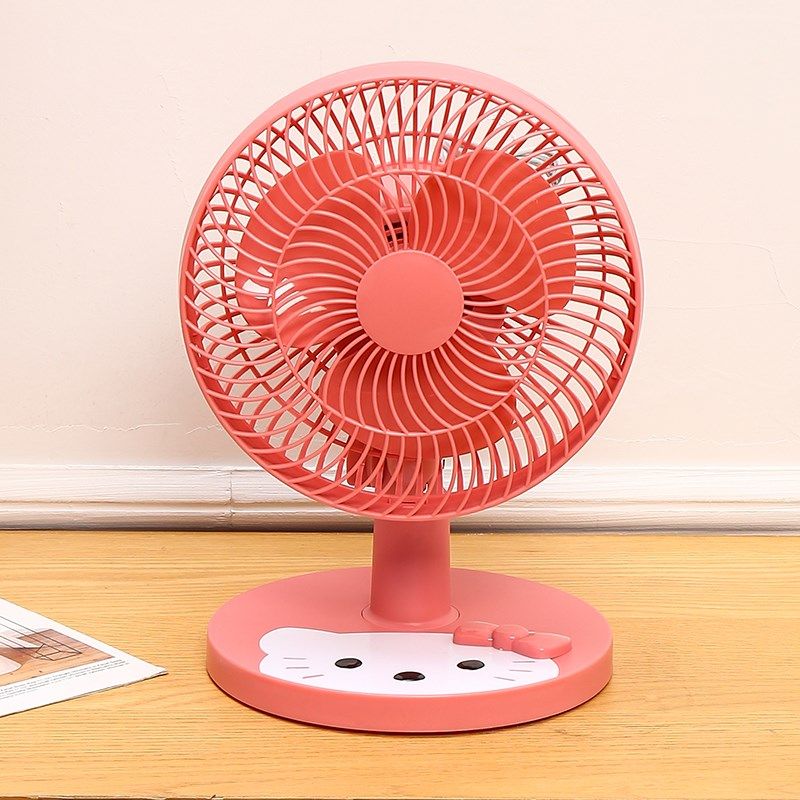 床头扇桌面台扇家用插电型台式大功率强力可摇头厨房小风扇带遥控