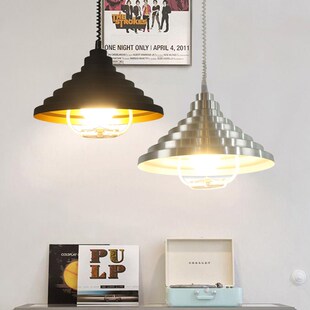 简约吊灯升降灯棋牌室麻将桌灯单头餐厅吧台灯拉伸灯伸缩铝材灯罩