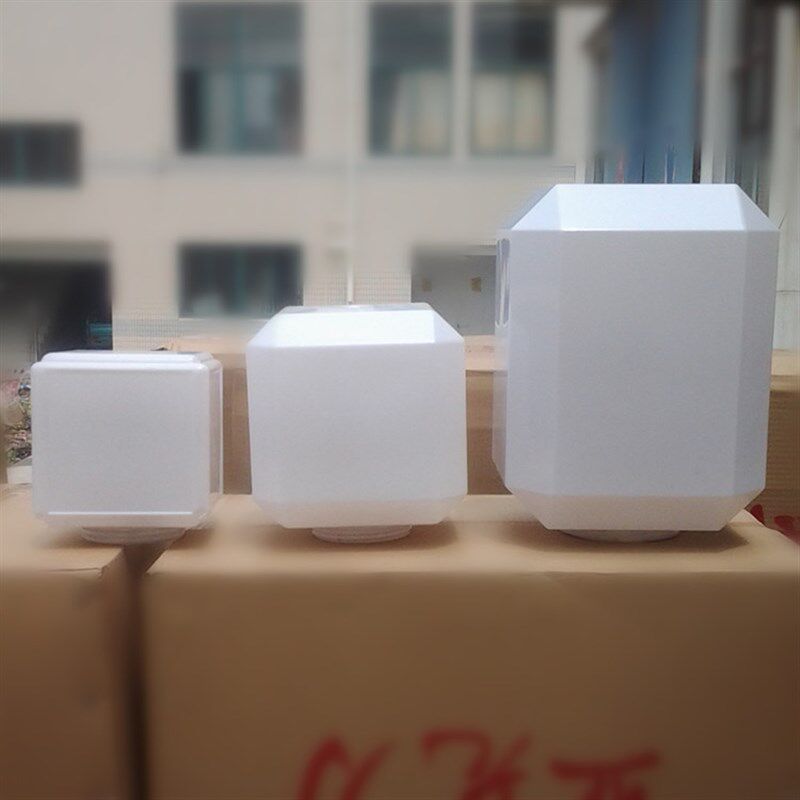 方形白色亚克力灯罩圆形围墙灯景观亚克力管 奶白透明不碎球灯罩