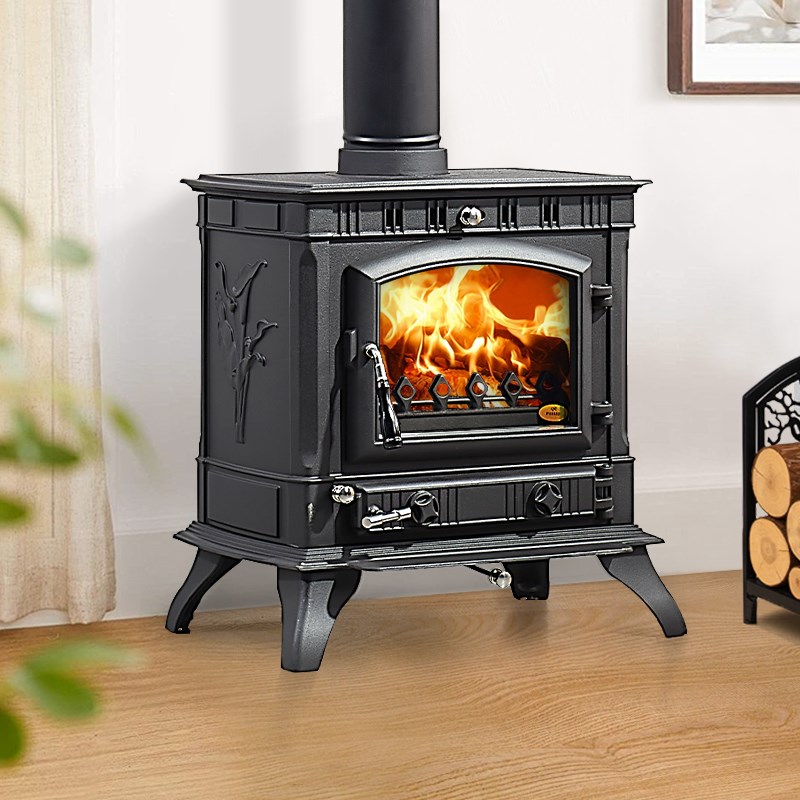 壁炉真火家用木柴别墅民宿欧式烧柴农村家用柴火铸铁取暖燃木壁炉
