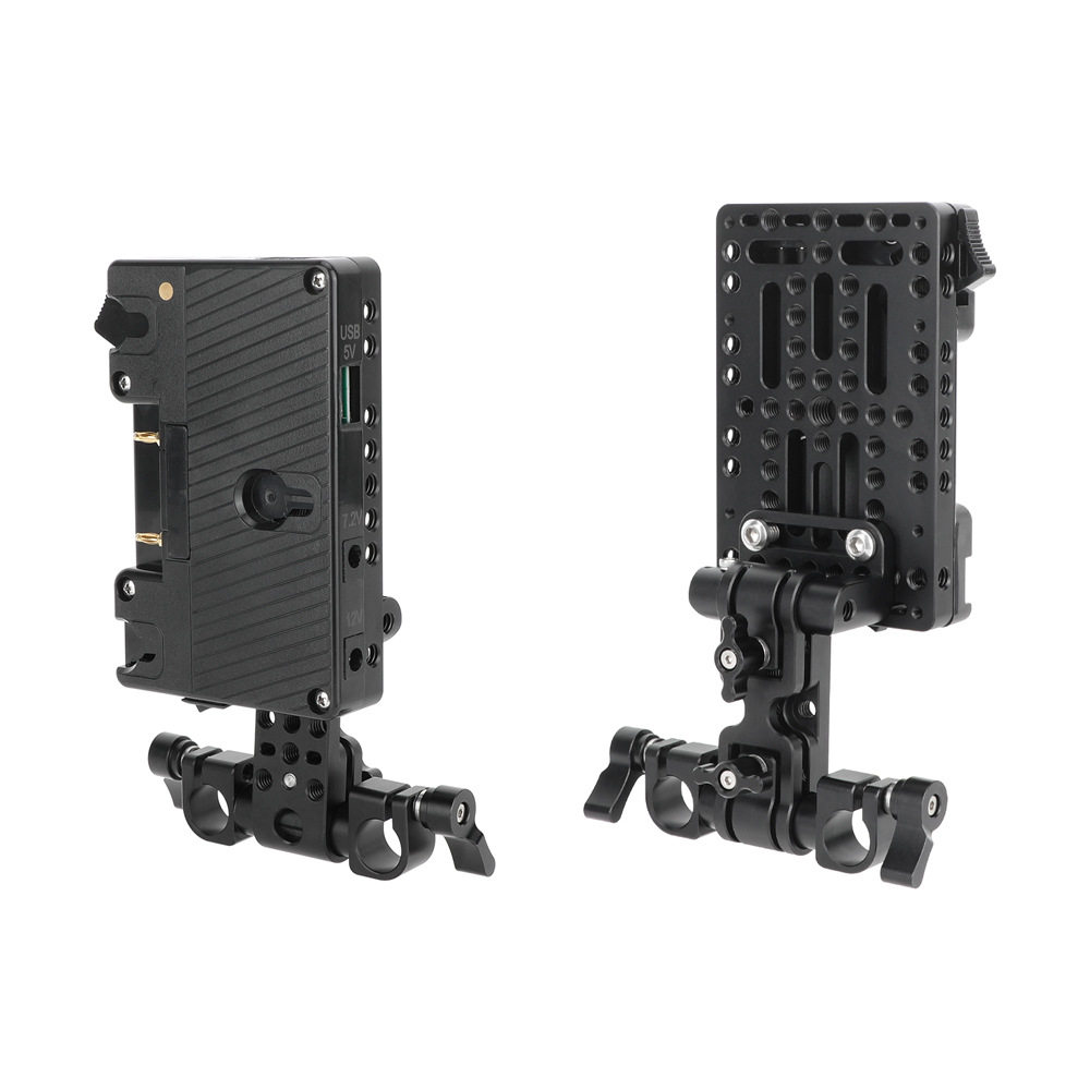 HDRIG安东A口电池挂板电源适配器带可调节15MM双孔管夹支撑臂3770