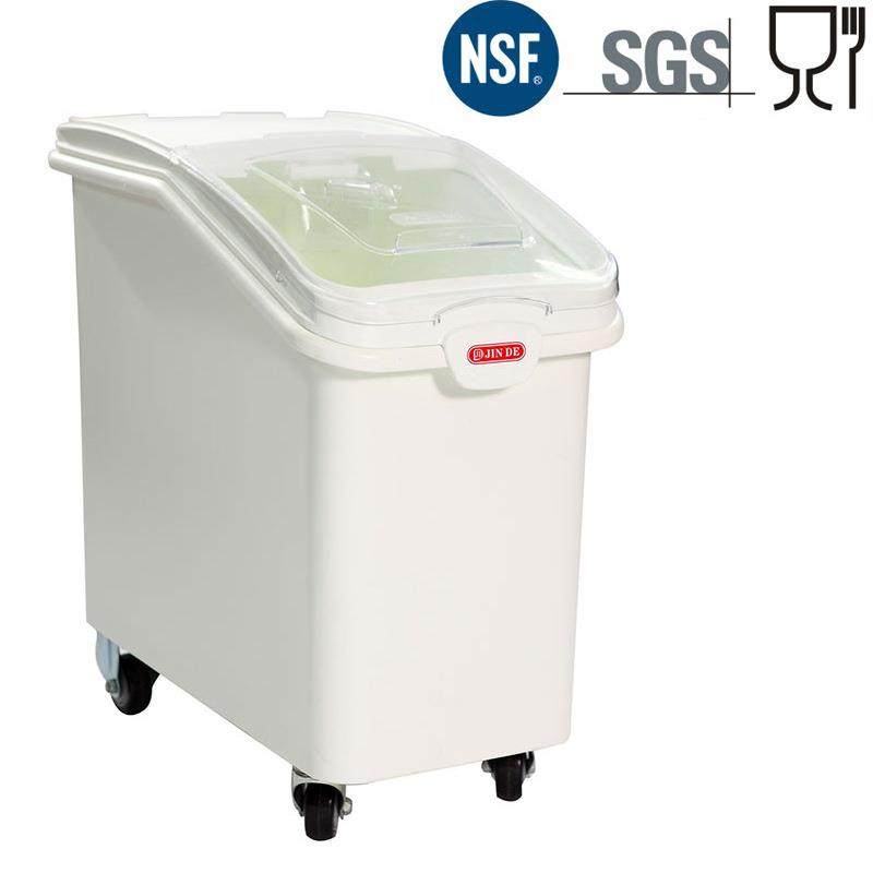 面粉桶 酒店专用面粉桶 102升面粉车 透明滑盖 防潮防虫 NSF认证